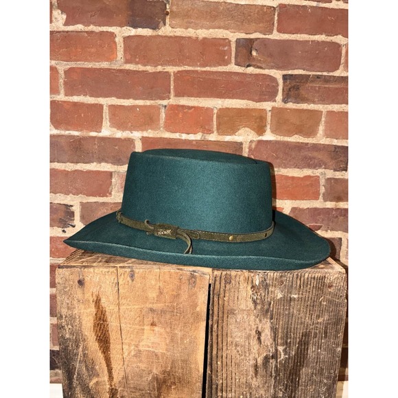 Eddy Bros Lady Jane Green Wool Cowboy Hat OS Made In USA - Picture 2 of 9
